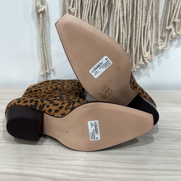 Schutz Tessie Mid Heel Western Bootie Leopard Size 8 NWOB - Picture 5 of 8